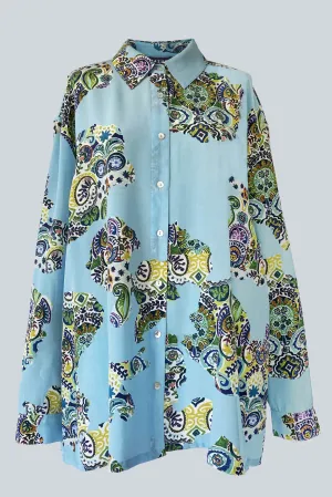 Aphaea Broken Paisley Crepe de Chine Shirt
