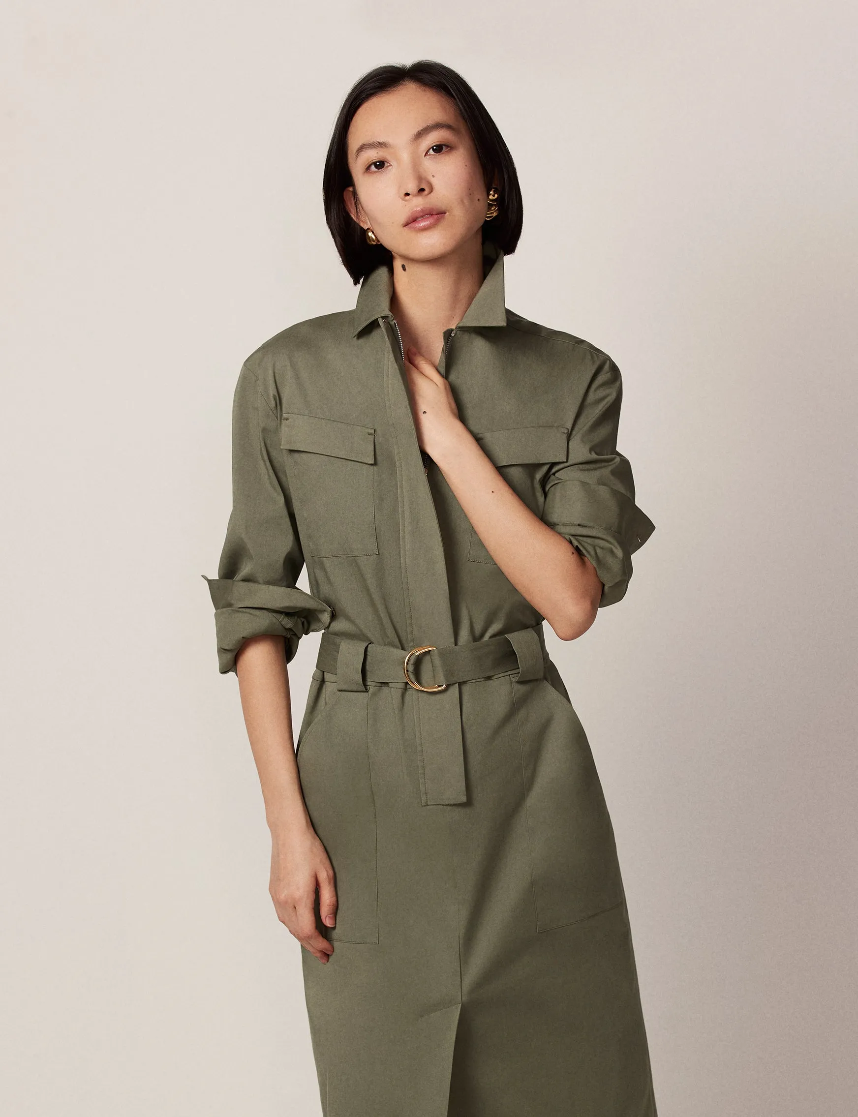 Belted Utility Dress