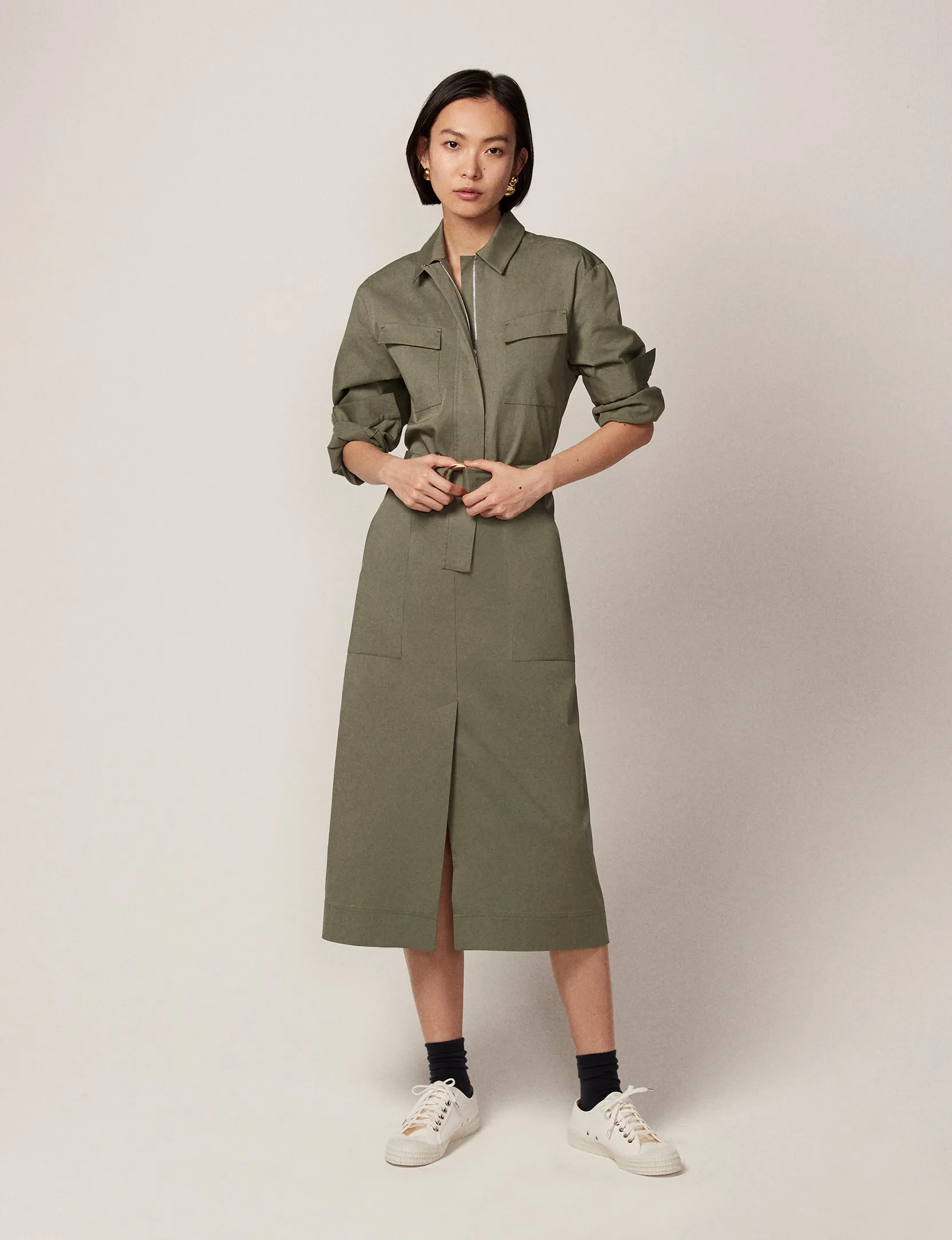 Belted Utility Dress