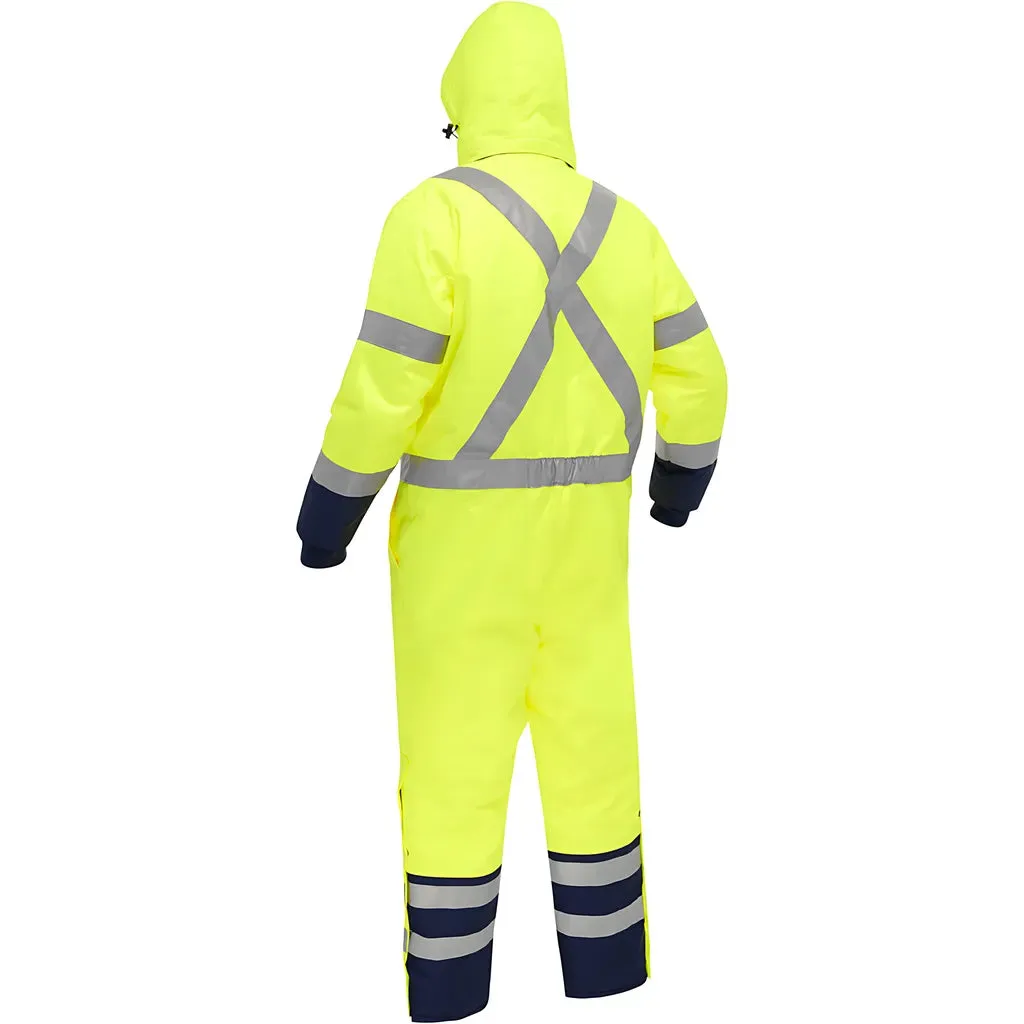 Bisley 344M6453X-YLNV/L ANSI Type R Class 3 Extreme Cold Coverall with X-Back