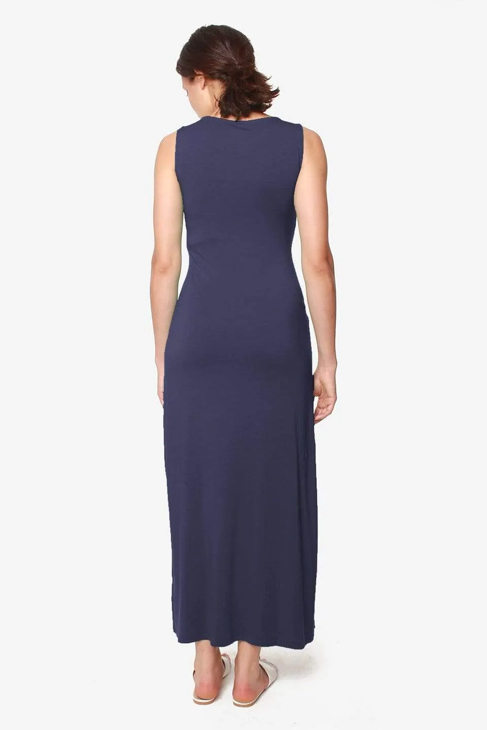 Chiyo Sleeveless Nursing Dress Navy