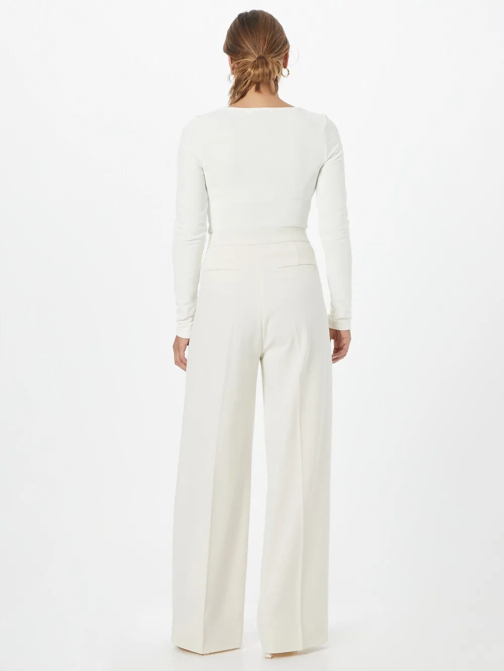 Copenhagen Muse pleated wide leg trousers, white