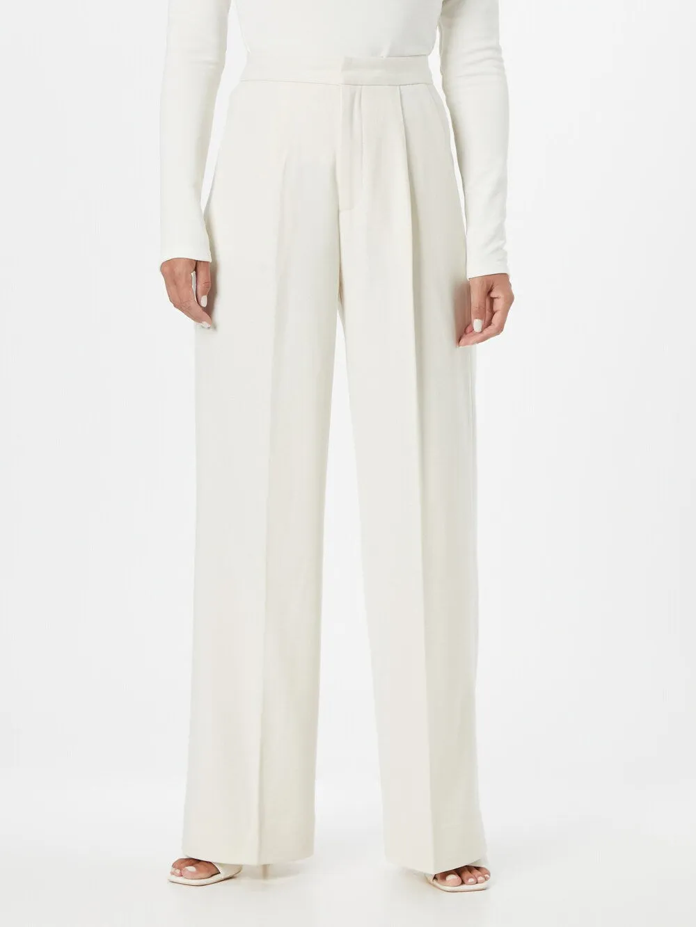 Copenhagen Muse pleated wide leg trousers, white