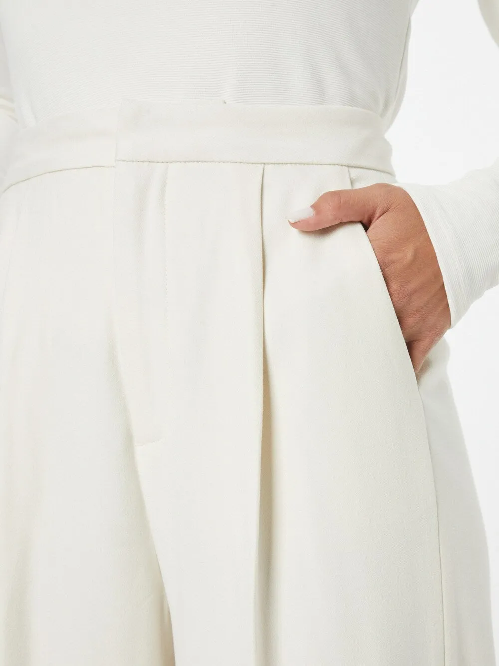 Copenhagen Muse pleated wide leg trousers, white