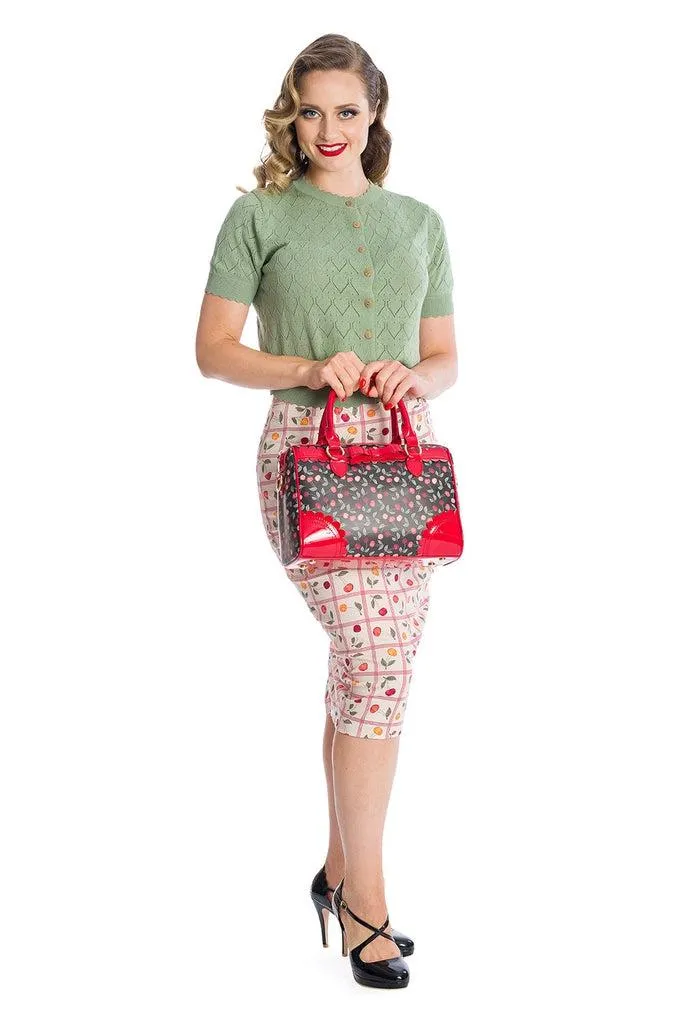 Country Cherry Pencil Skirt