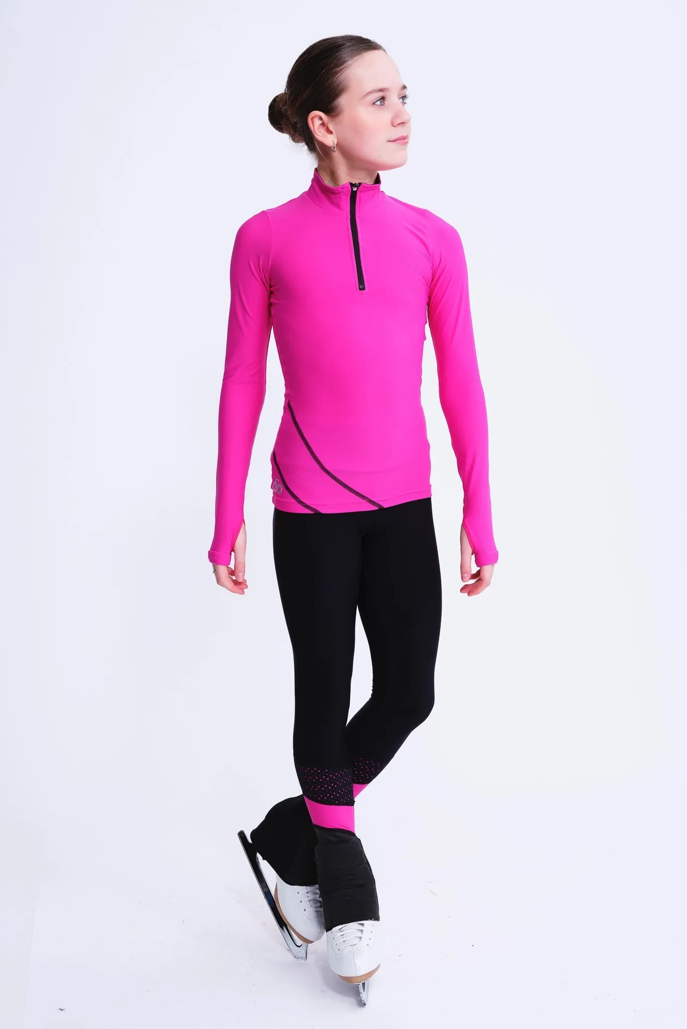 Desire Half-Zip Top in Fuchsia