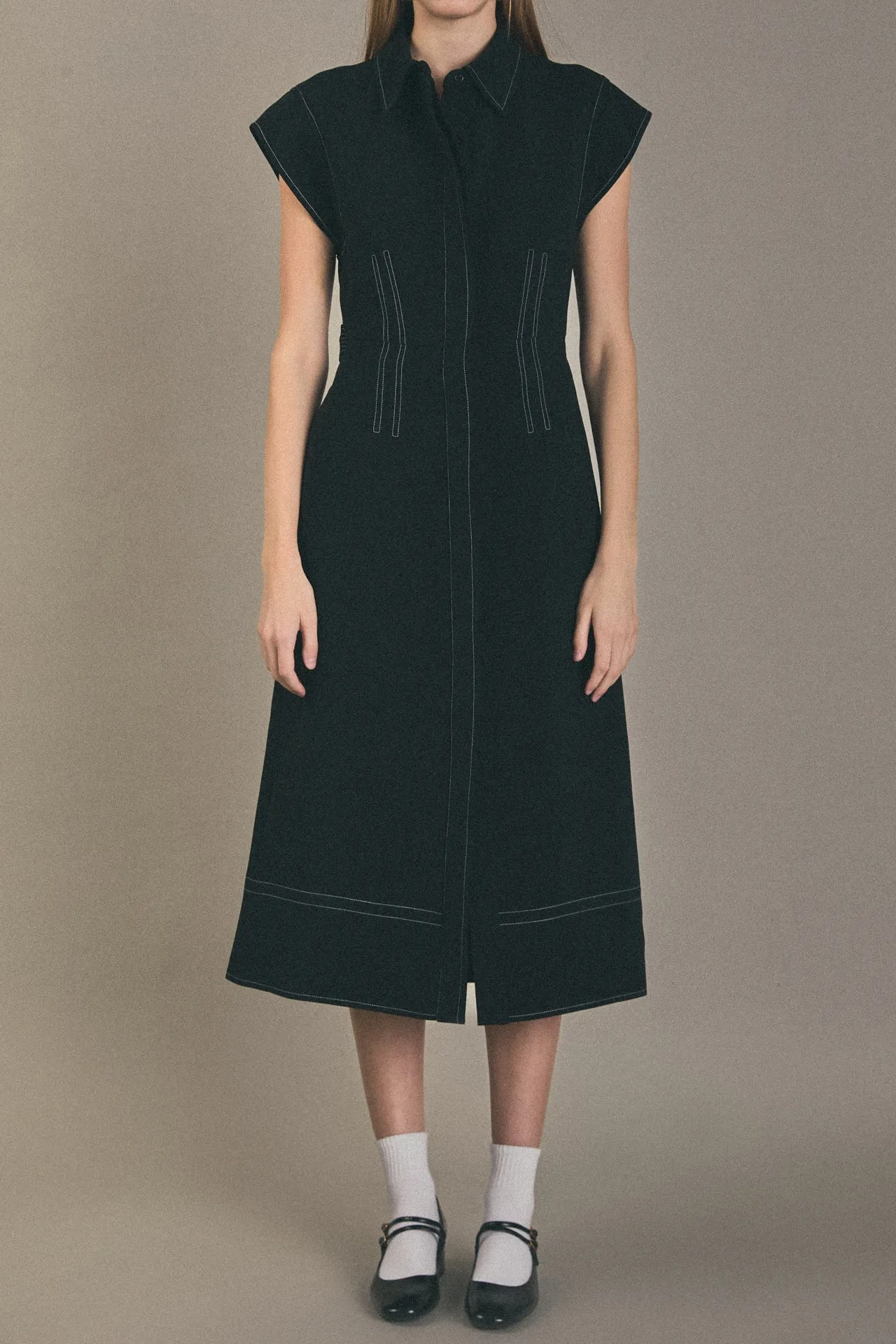 English Factory - Modern Structure Midi Dress