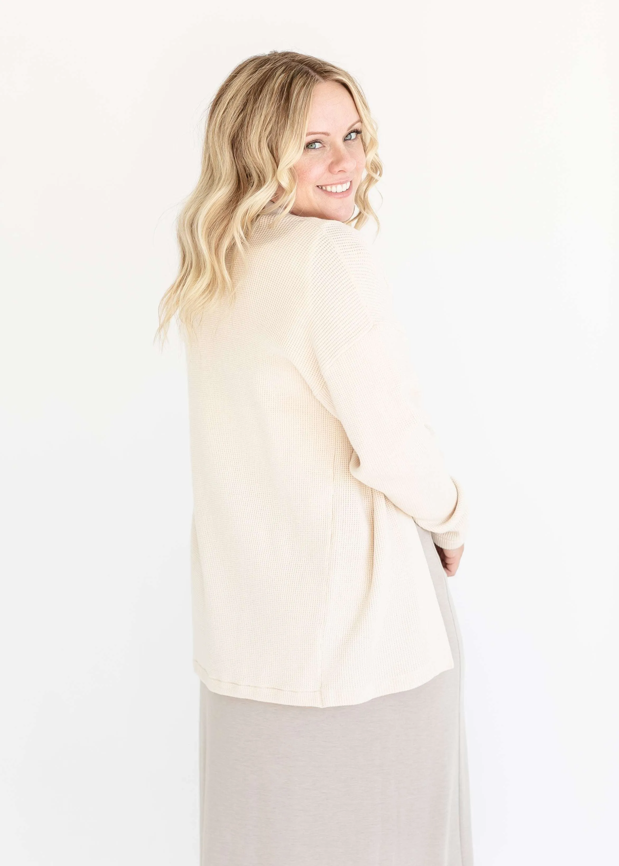 Essential Waffle Knit Cardigan
