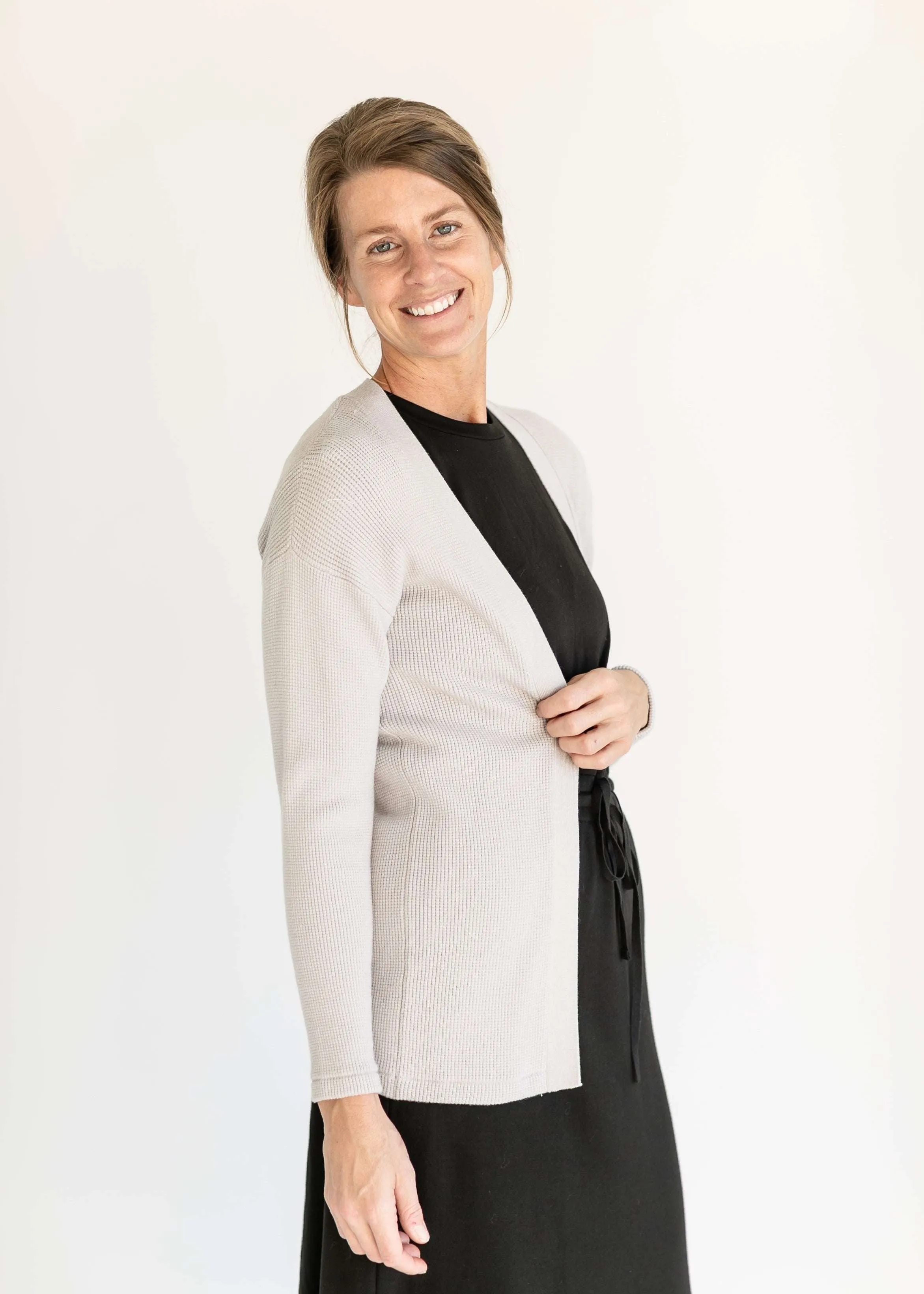 Essential Waffle Knit Cardigan