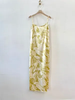 Green, Yellow & White “Mari” Slip Dress