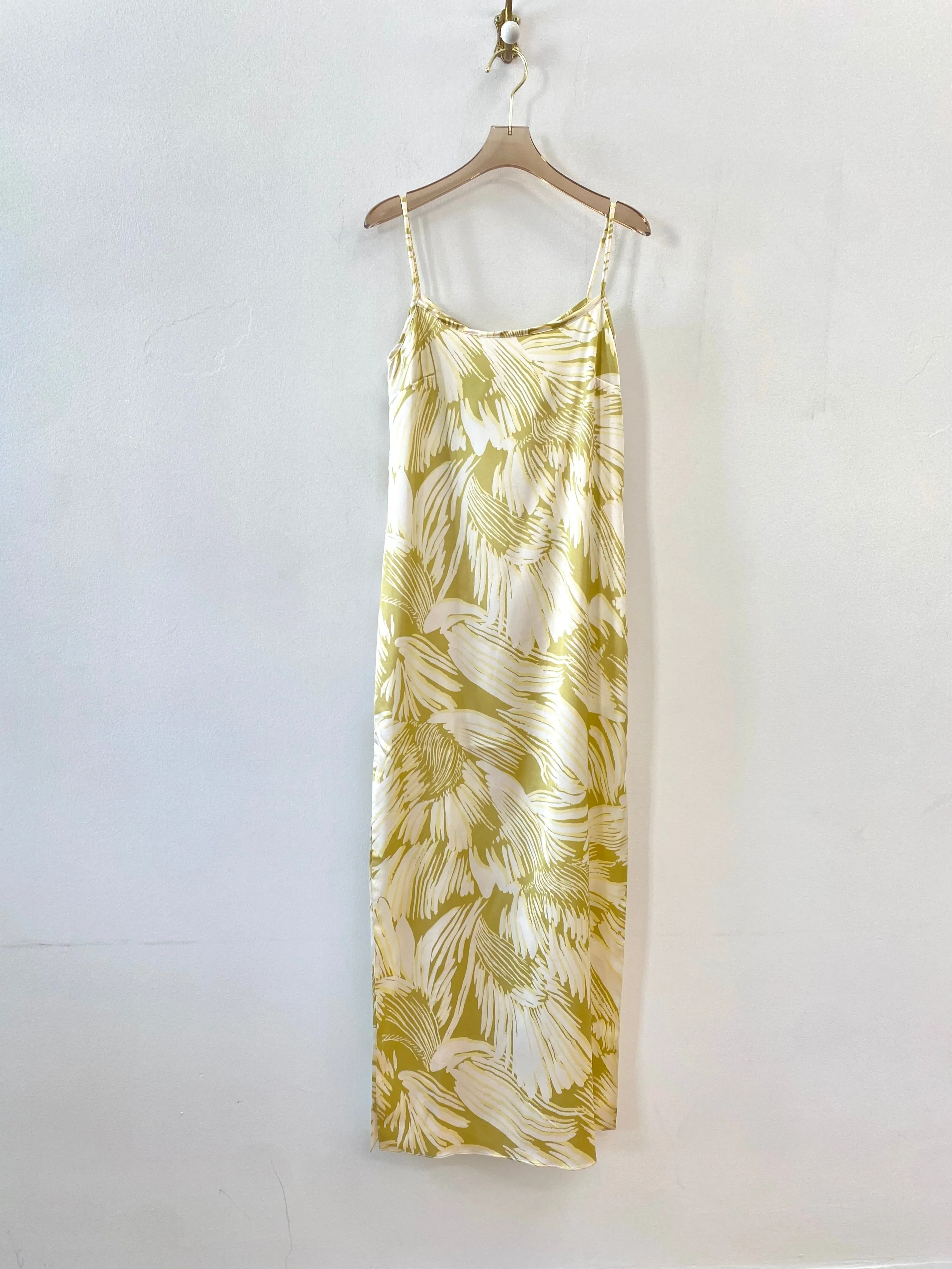 Green, Yellow & White “Mari” Slip Dress