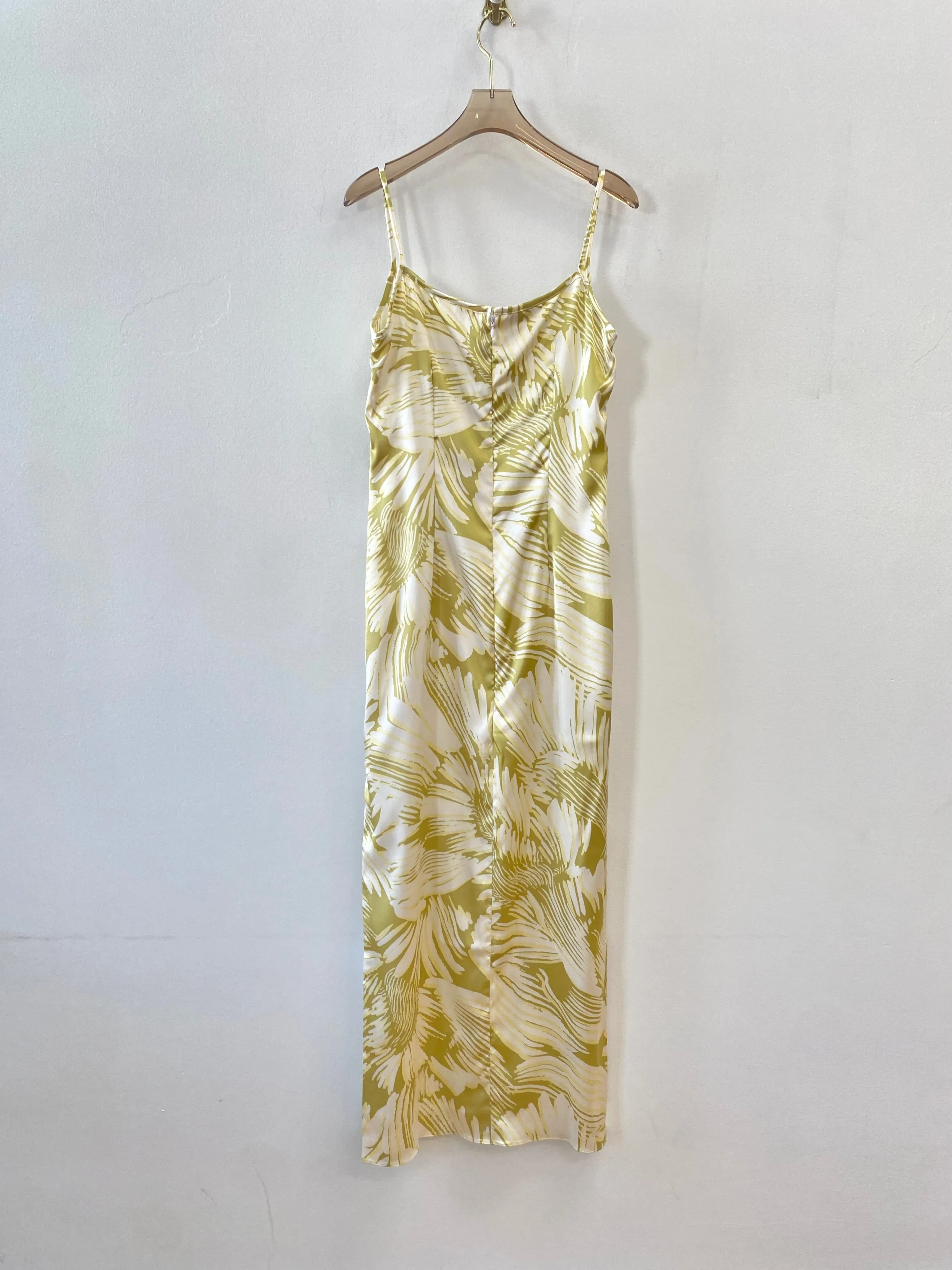 Green, Yellow & White “Mari” Slip Dress