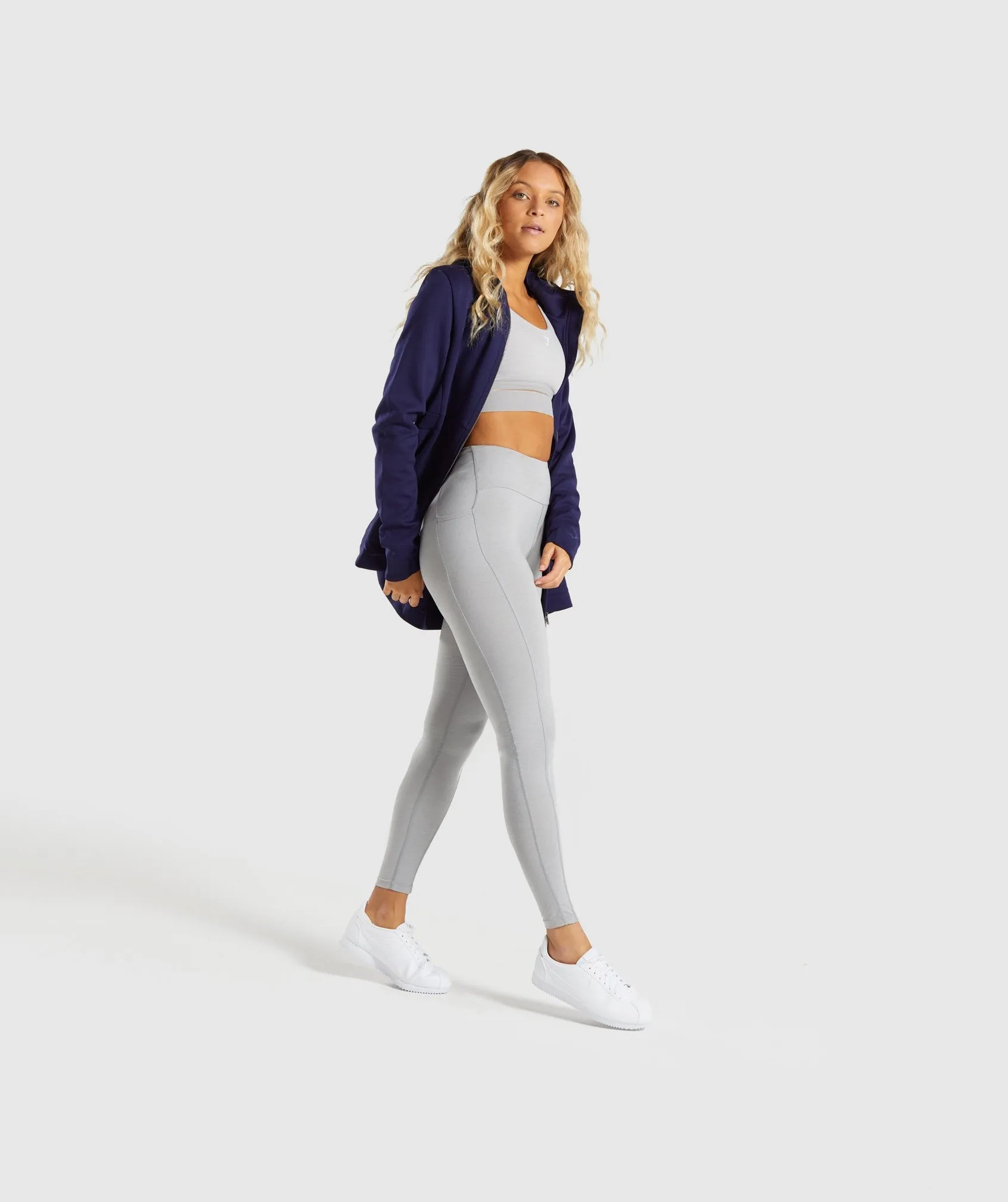 Gymshark Longline Jacket - Evening Navy Blue