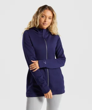 Gymshark Longline Jacket - Evening Navy Blue