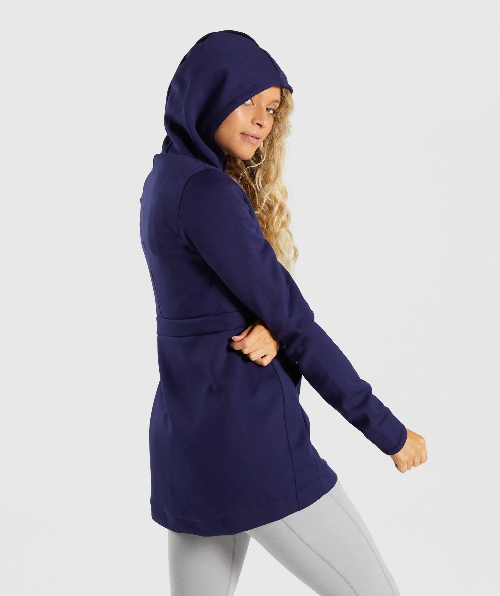 Gymshark Longline Jacket - Evening Navy Blue