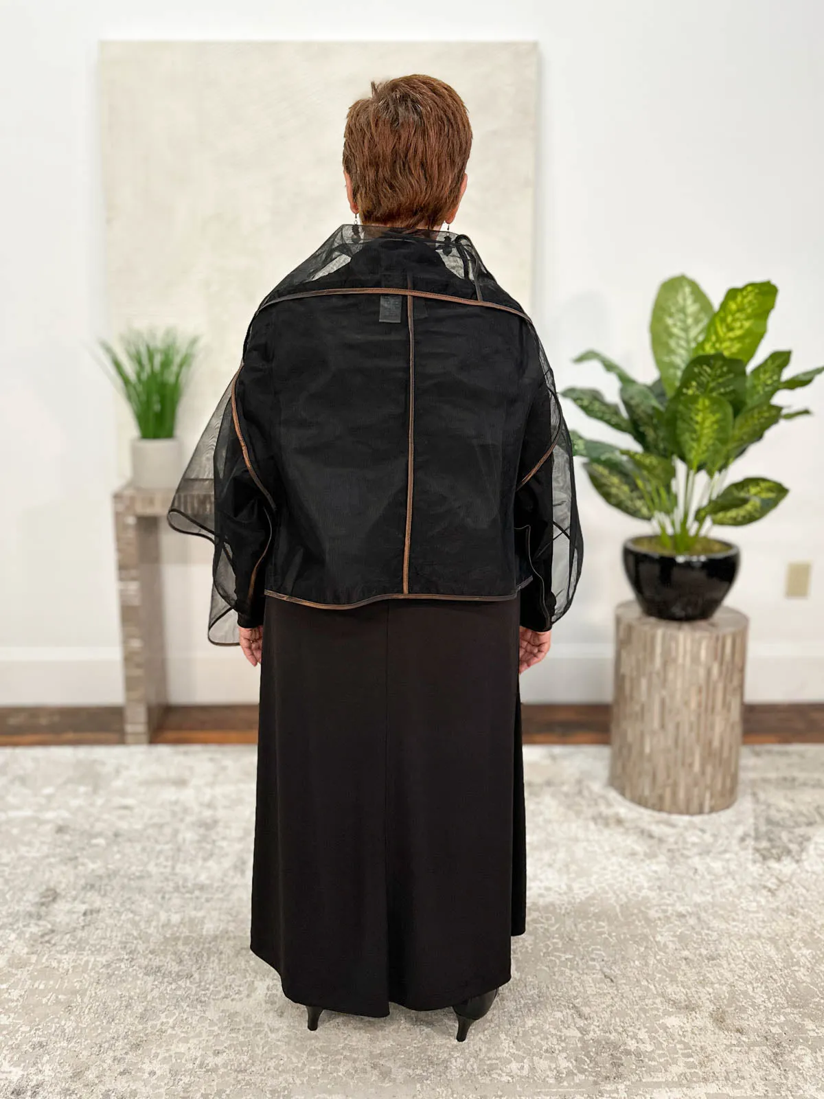 Harlow Kimono, Black/Copper