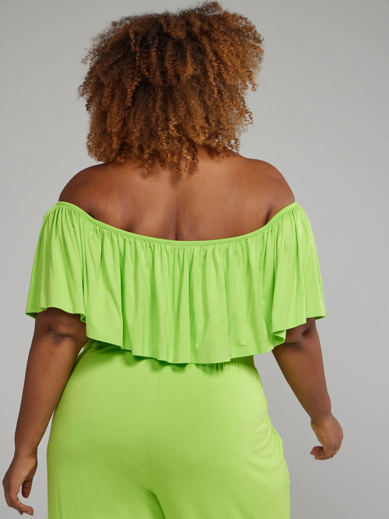 Jonna Off Shoulder Ruffle Crop Top