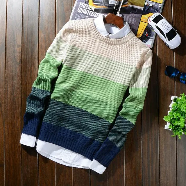 Luxury Wool Striped Sweater