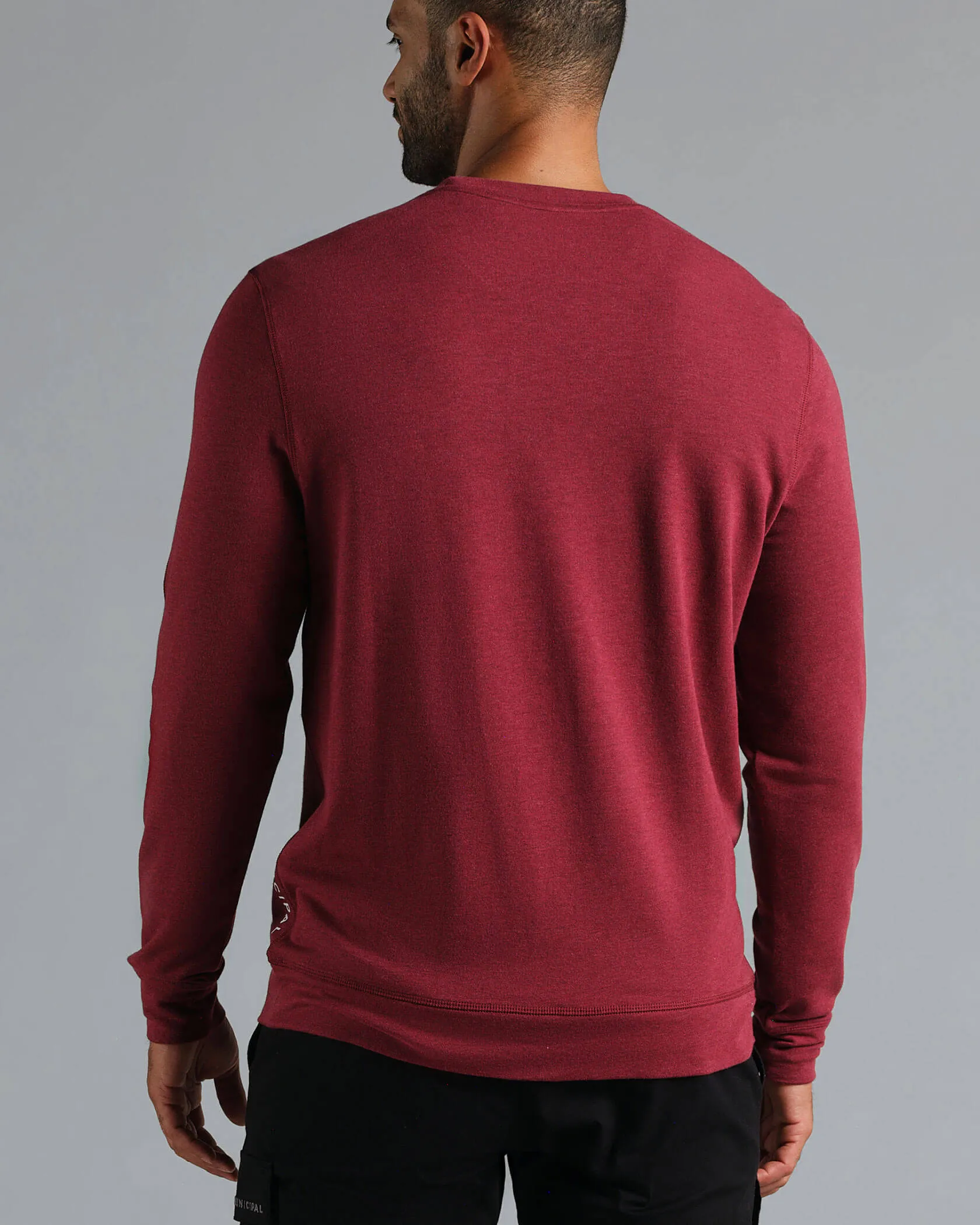 Sure! The optimized title for this e-commerce product can be Heather Cardinal Town Crew - Municipal Crew.