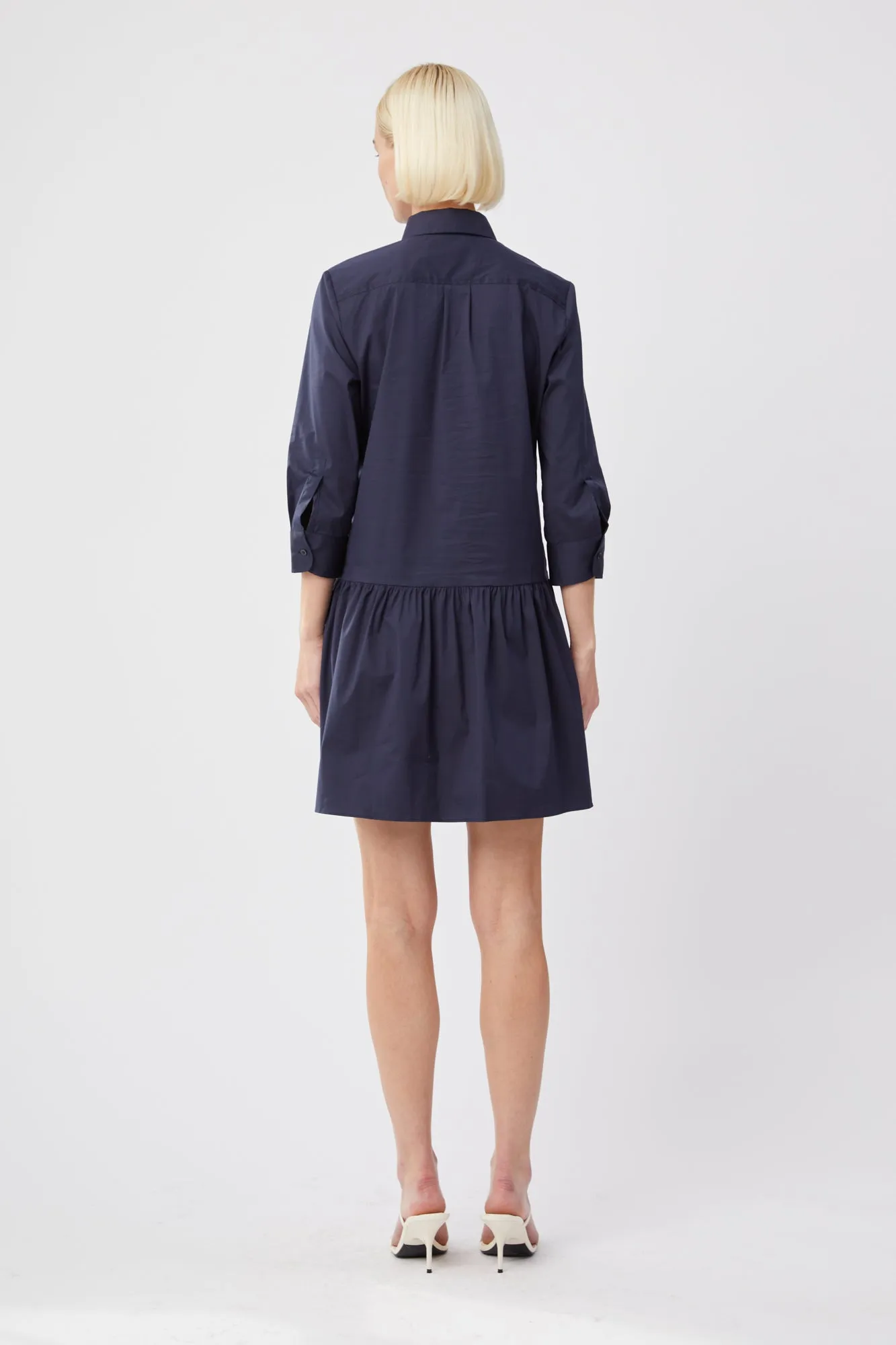 The Long Sleeve Drop Waist Shirt Dress