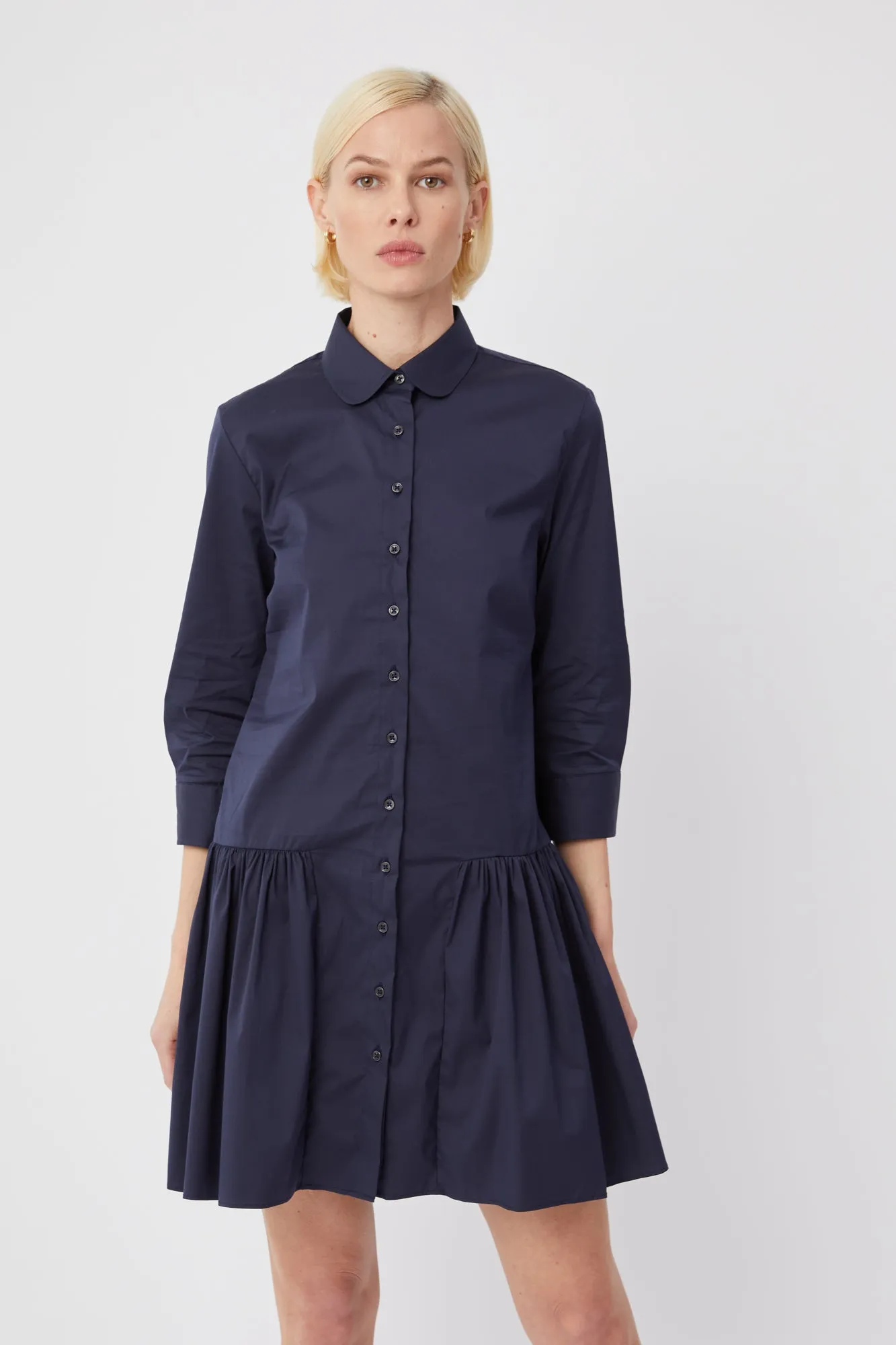 The Long Sleeve Drop Waist Shirt Dress