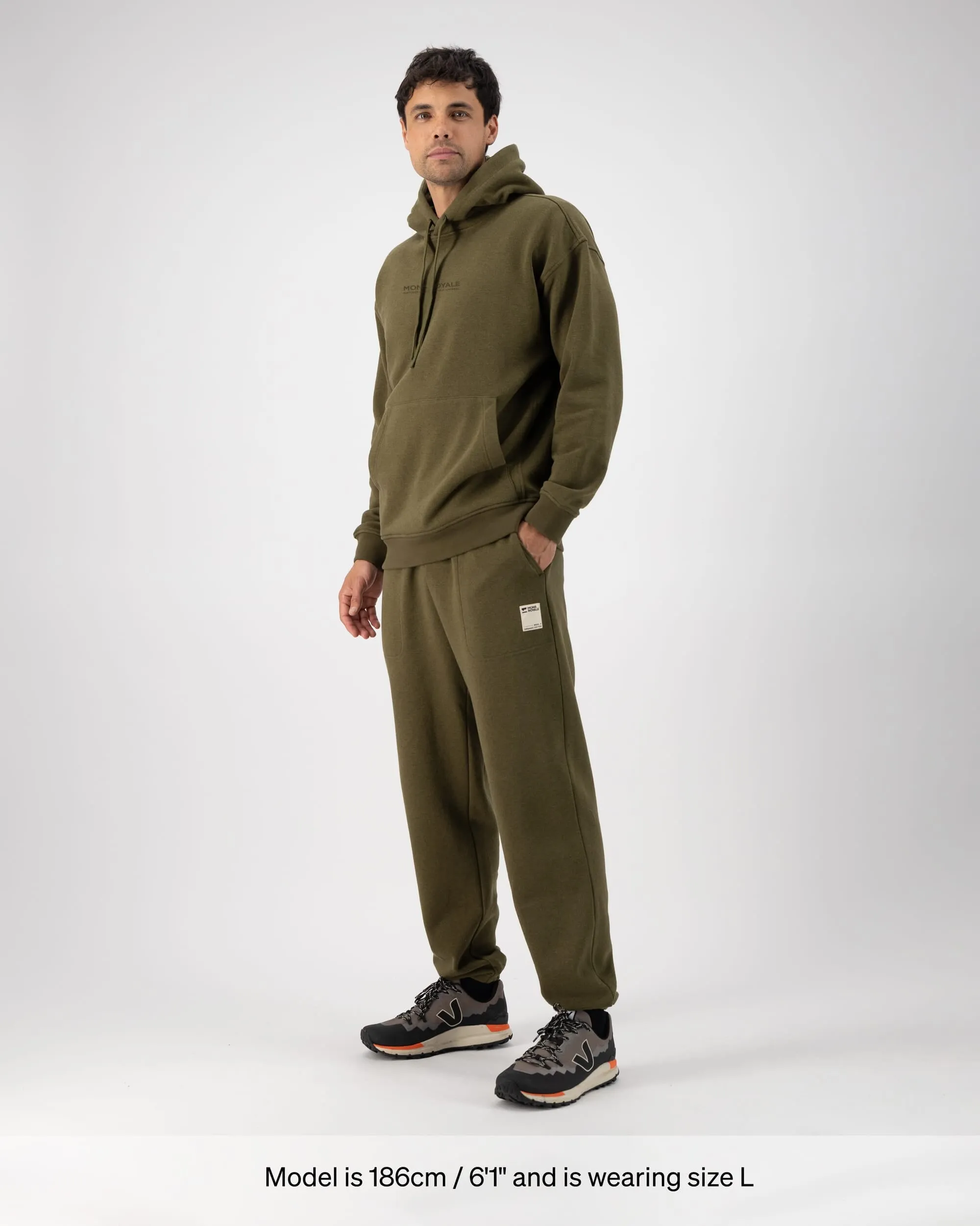 Verdant Merino Organic Cotton Hoody - Dark Olive