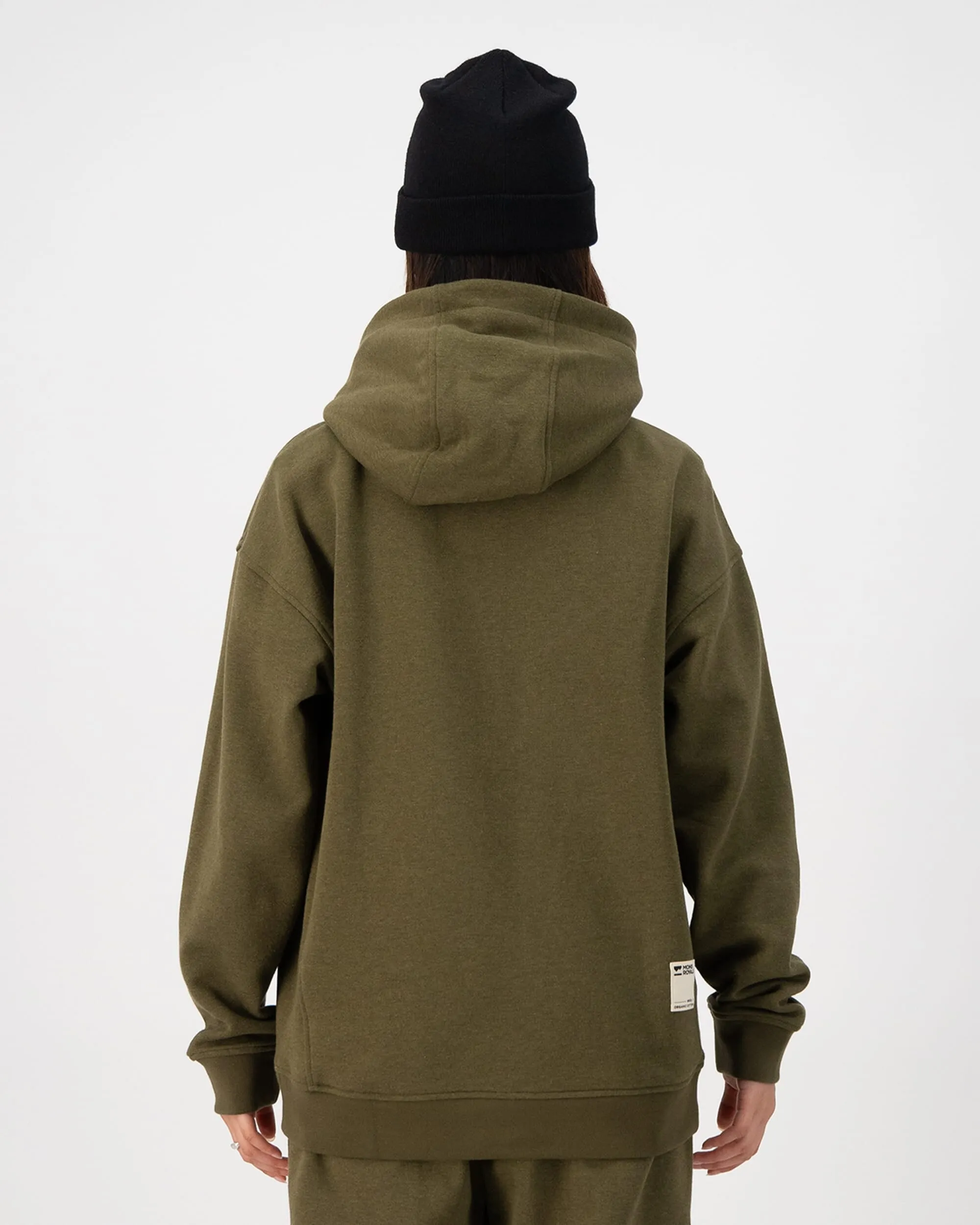 Verdant Merino Organic Cotton Hoody - Dark Olive