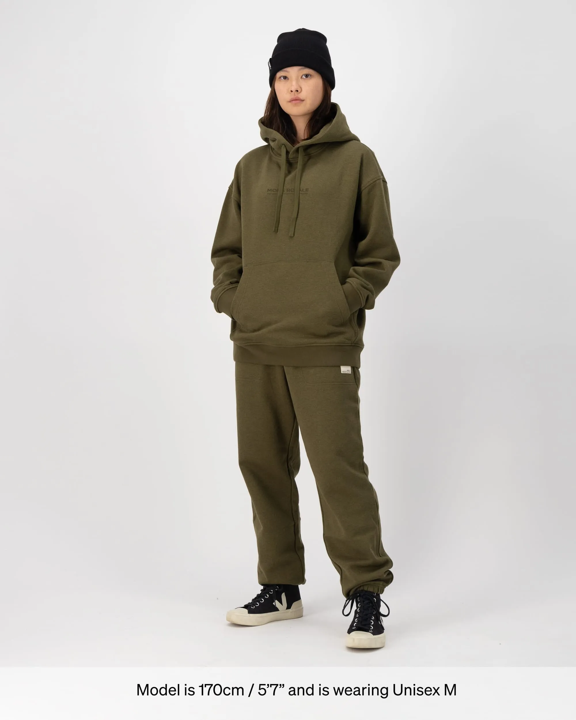 Verdant Merino Organic Cotton Hoody - Dark Olive