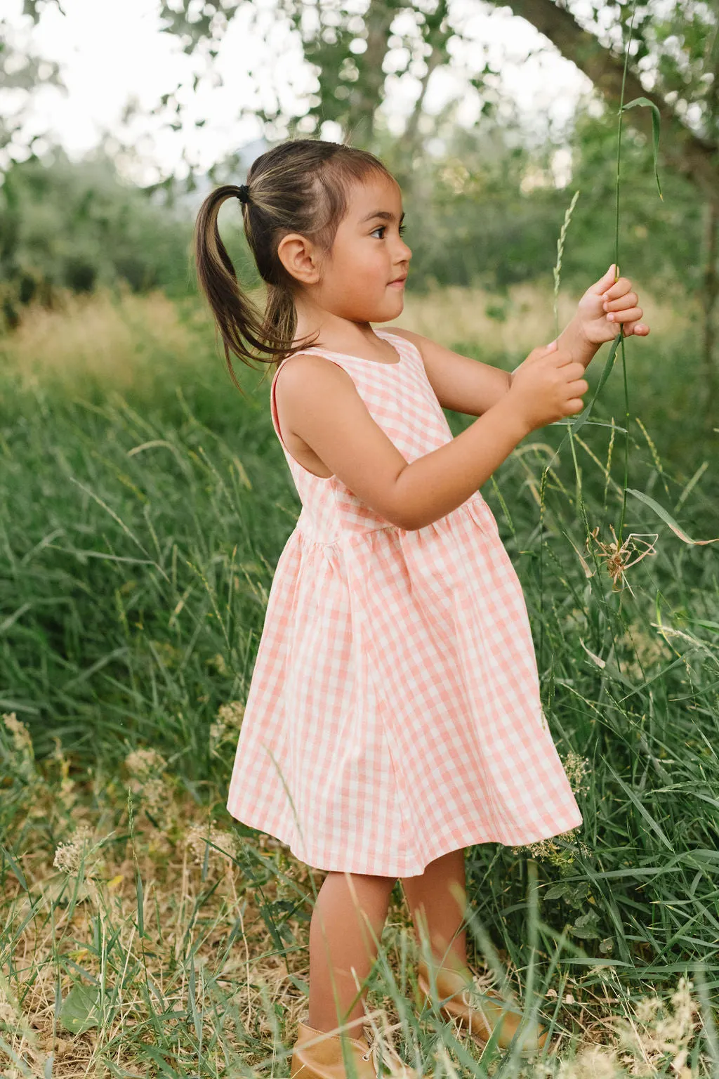Weekend Dress in Petal Gingham